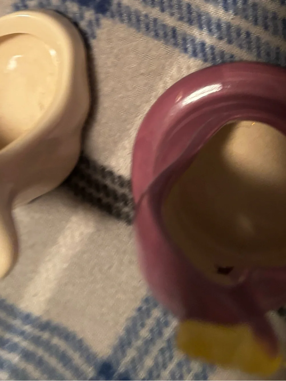 Ceramic Ghost Salt Shaker and Purple Tea Light Holder - Cream & Purple